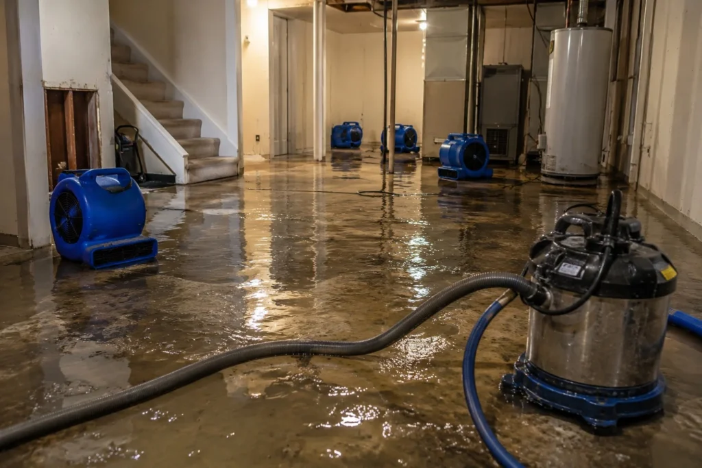 basement flooding cleanup
